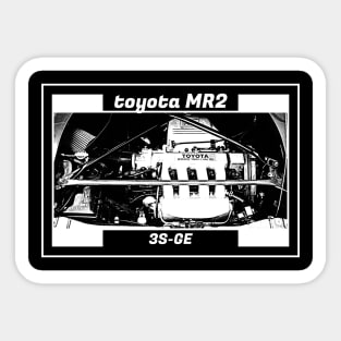 TOYOTA MR2 MK2 ENGINE (Black Version) Sticker